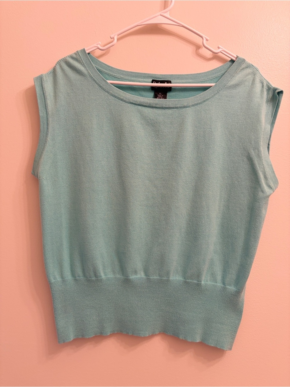 Rafaella Mint Green Sleeveless Knit Tank
